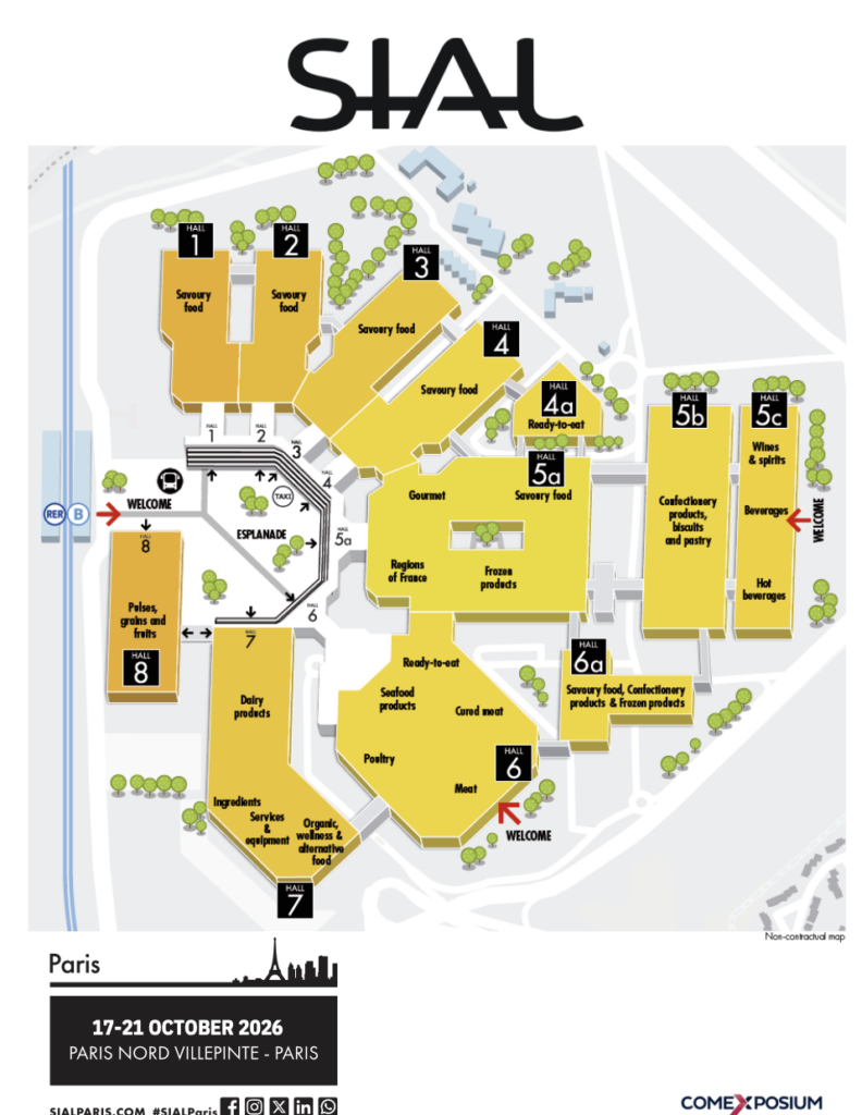 Bản Đồ Các Hall của Sial Paris 2026 - Wisematch Chia sẻ