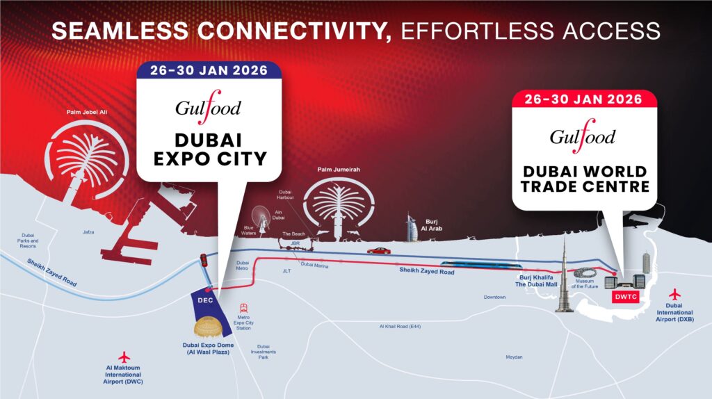 Đi Lại Giữa Hai Địa Điểm Của Gulfood 2027 – Chi Phí Đi Hội Chợ Dubai Gulfood 2027