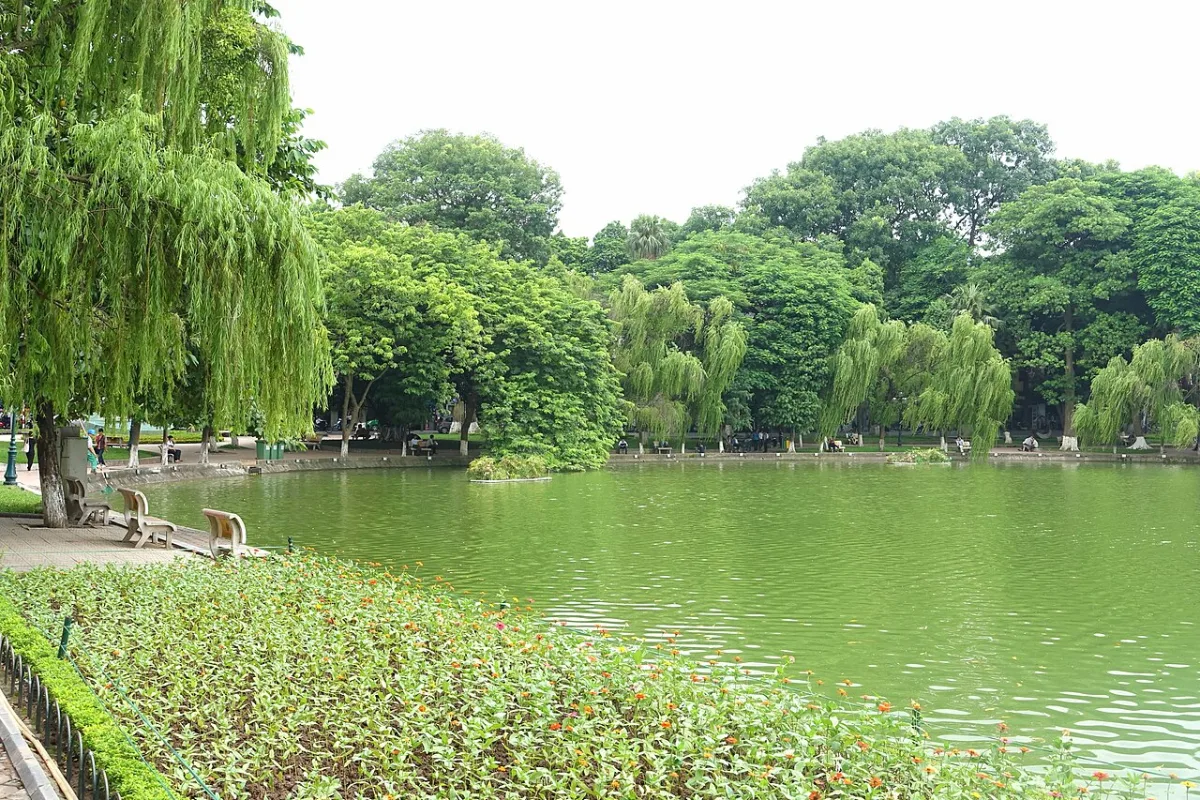 Hoan Kiem Lake in central Hanoi, near I.C.E. Hanoi exhibition centre