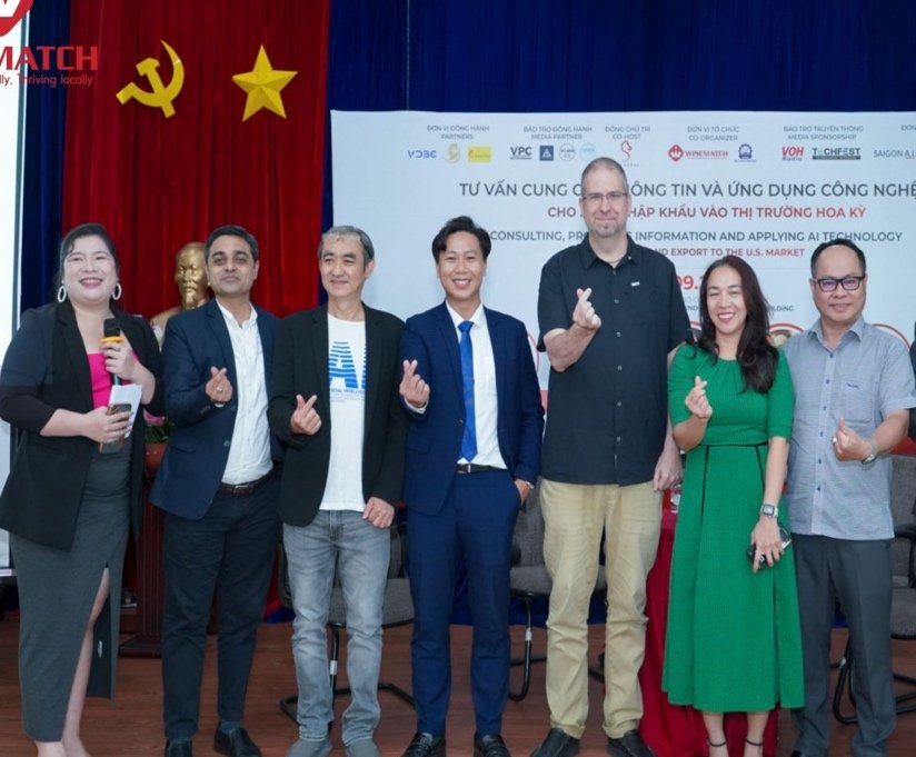 Ban tổ chức và diễn giả tại hội nghị xuất khẩu vào thị trường Hoa Kỳ do Wisematch đồng tổ chức, tháng 09/2024