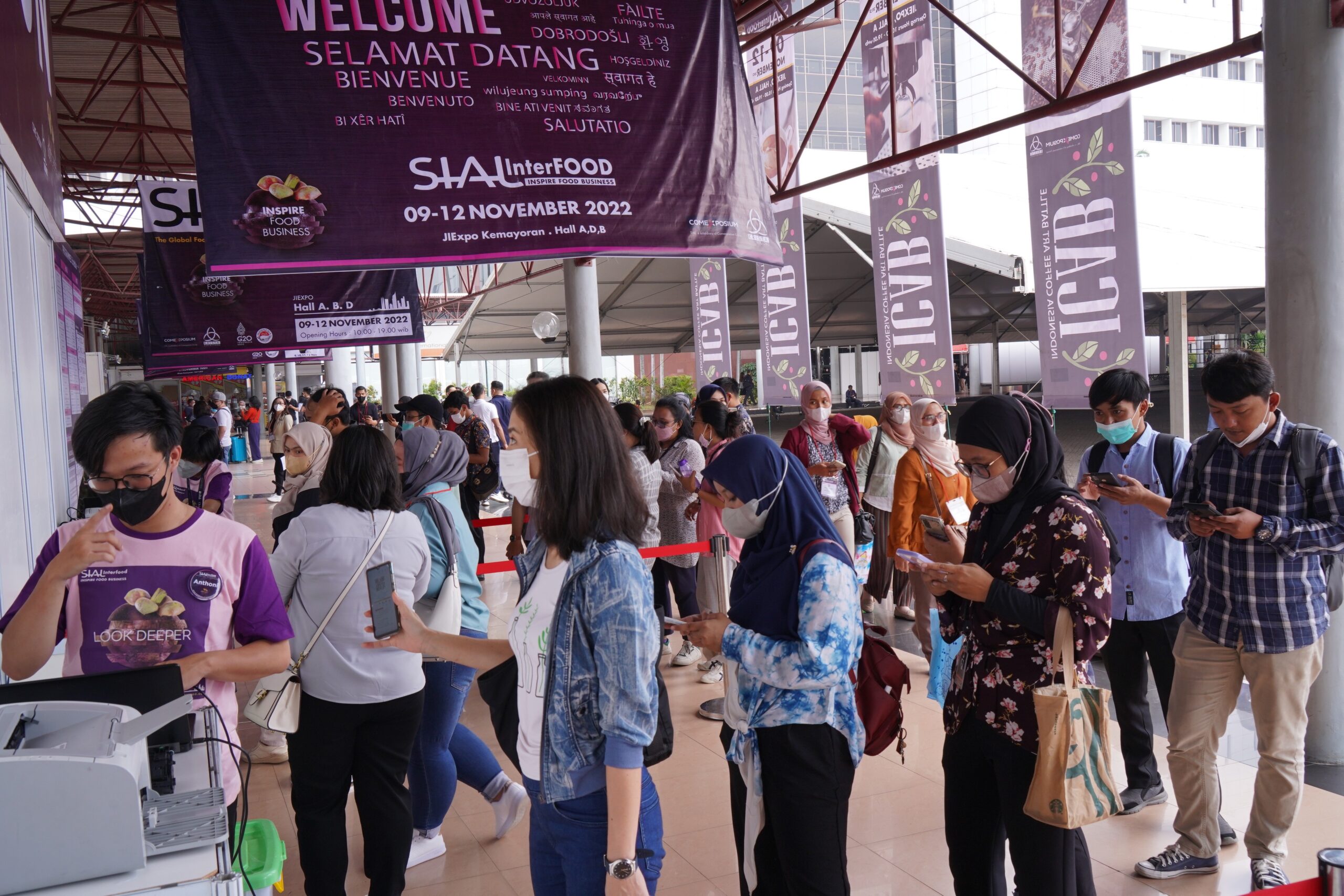 Khu trưng bày hội chợ thực phẩm SIAL Interfood tại JIExpo Kemayoran, Jakarta, ảnh tư liệu trên trang chính thức