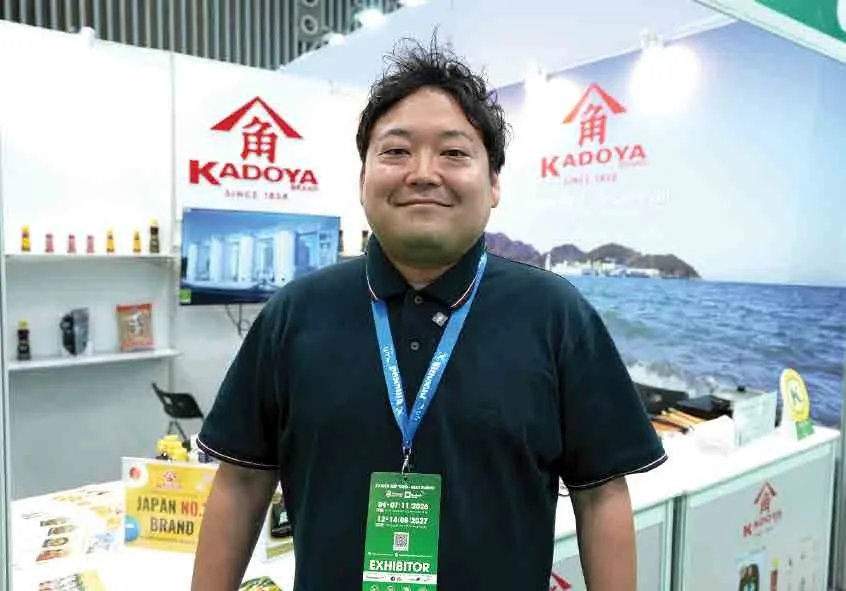 Kadoya Sesame Mills booth, a Japanese first-time exhibitor at Vietfood Ho Chi Minh City 2026