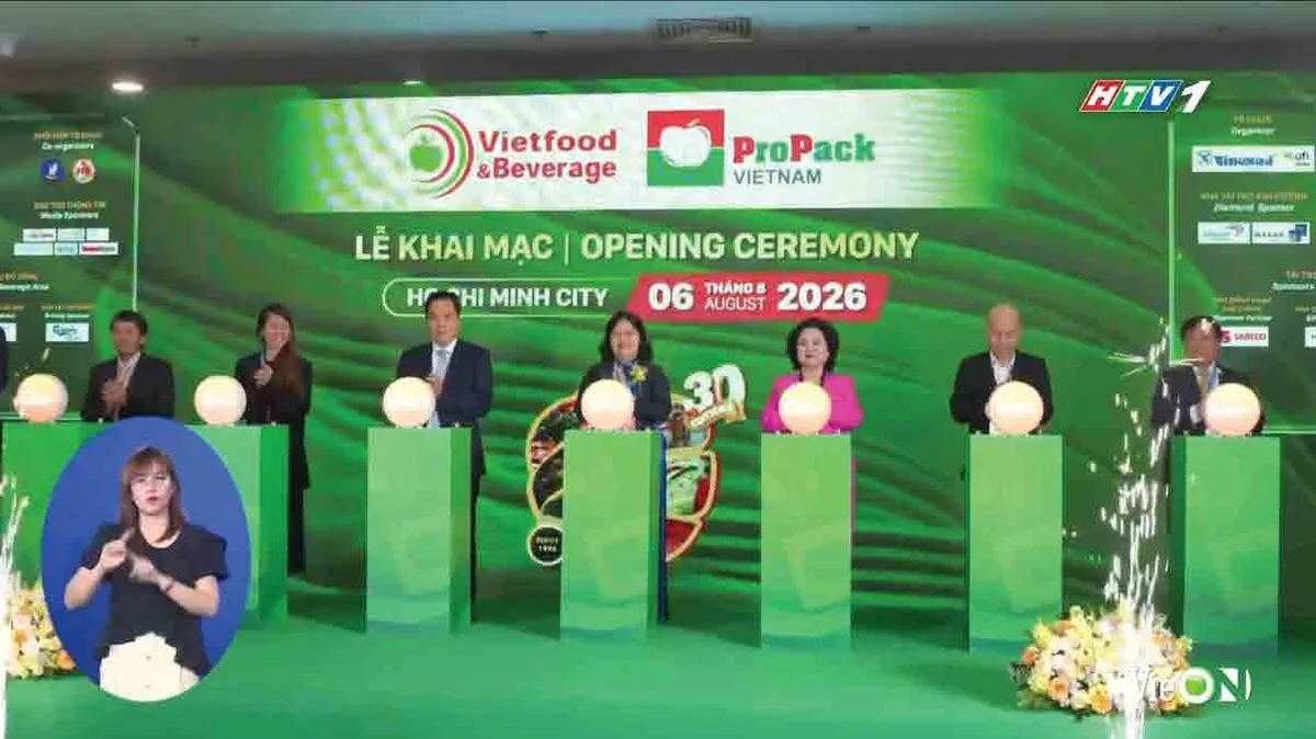Opening ceremony of Vietfood & Beverage – ProPack Vietnam 2026 at SECC Ho Chi Minh City
