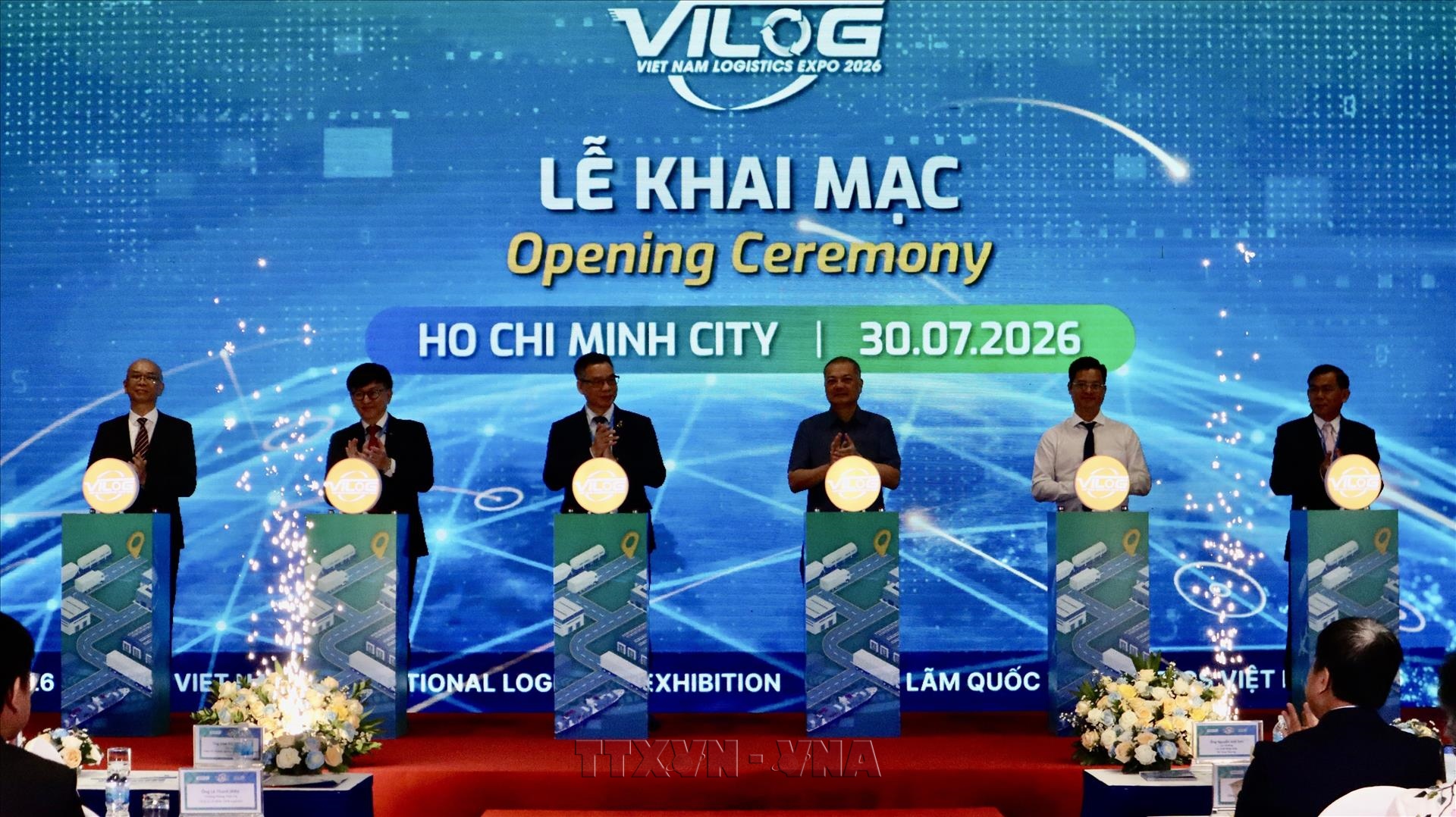 Opening ceremony of VILOG 2026 at SECC in Ho Chi Minh City, held alongside the Viet ColdChain cold chain exhibition